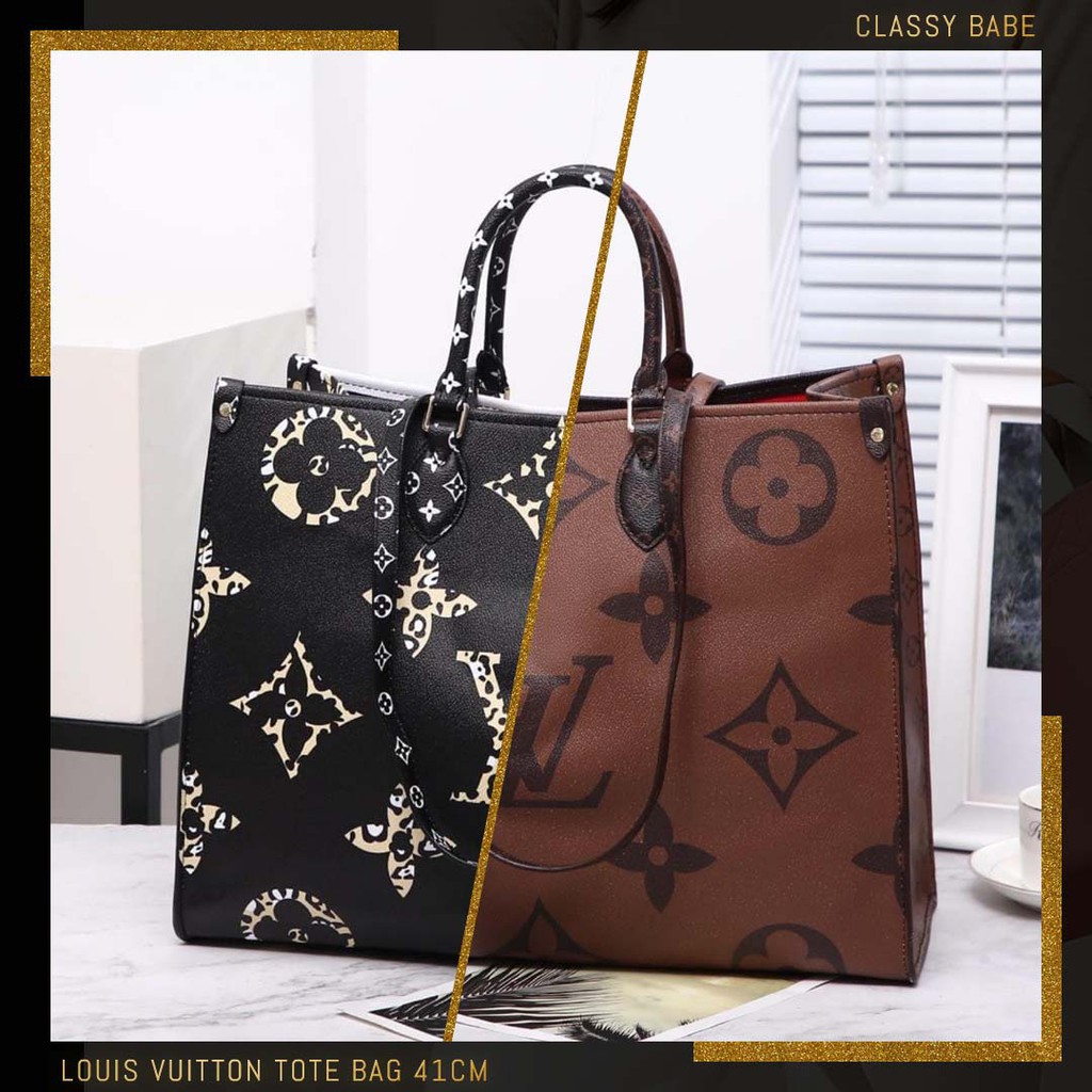 Jual TAS LV LOUIS VUITTON TOTE BAG 41CM NEW GIANT EDITION IN 2 COLORS