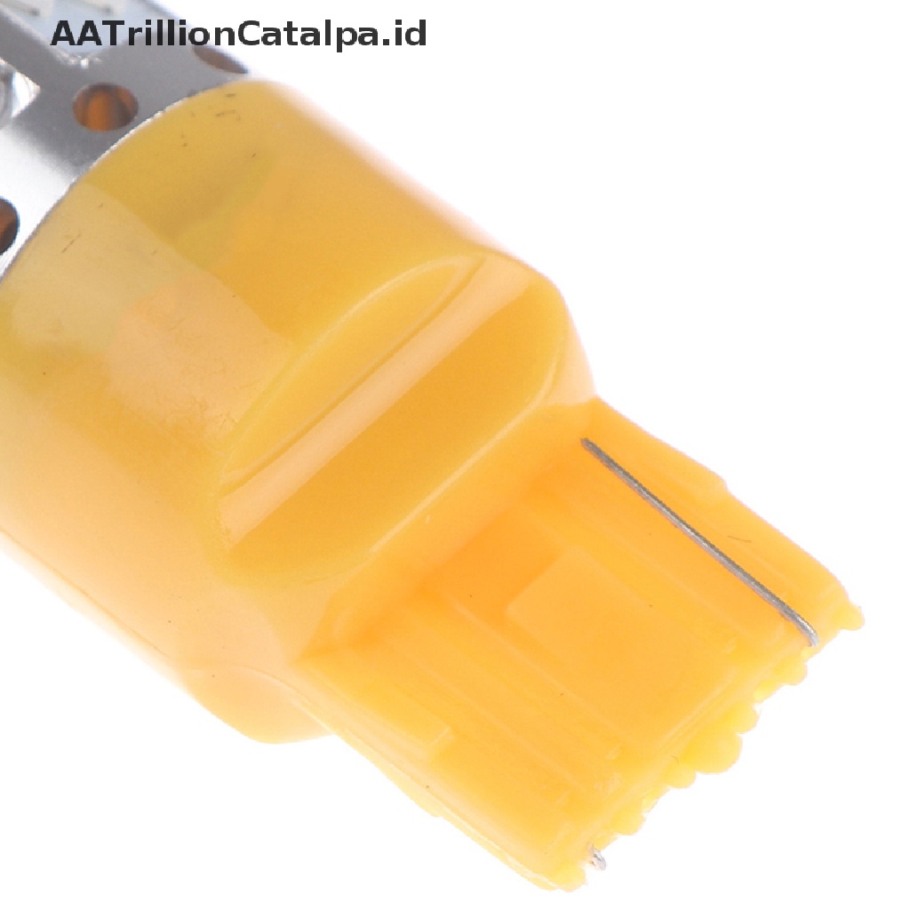 Aatrillioncatalpa 1Pc Lampu LED T20 7440 3030 35SMD Warna Kuning Untuk Seinrem Belakang