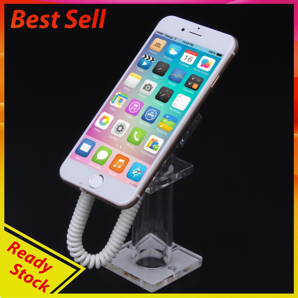 Oval-shaped Anti-theft Security Mobile Phone Display Stand Holder Spring