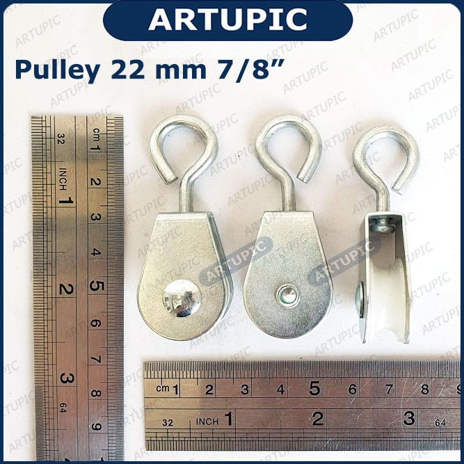 Pulley Puli Puley Kerekan Katrol 7/8 inch 22 mm 7per8 Inch Kapasitas 10 kg untuk nipple kandang