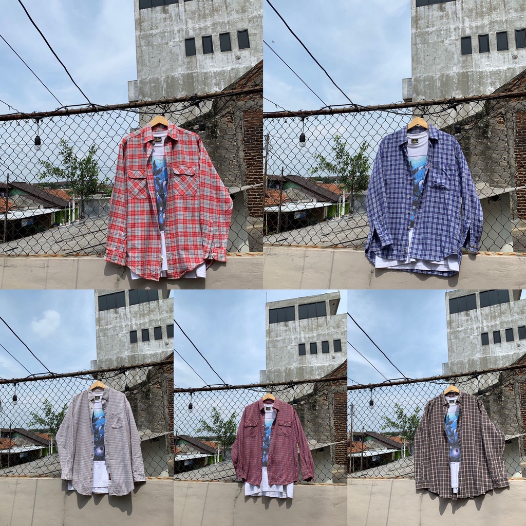 [THRIFT/PRELOVED] FLANEL | KEMEJA FLANEL | KEMEJA FLANEL OVERSIZE | KEMEJA FLANEL PRIA | KEMEJA FLAN