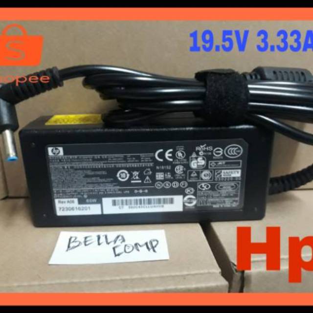 Original Adaptor Laptop Hp Elitebook 820 G3 840 G3 850 G3 Hp14 Hp Envy 14 Hp Pavilion 14 19.5V 3.33A