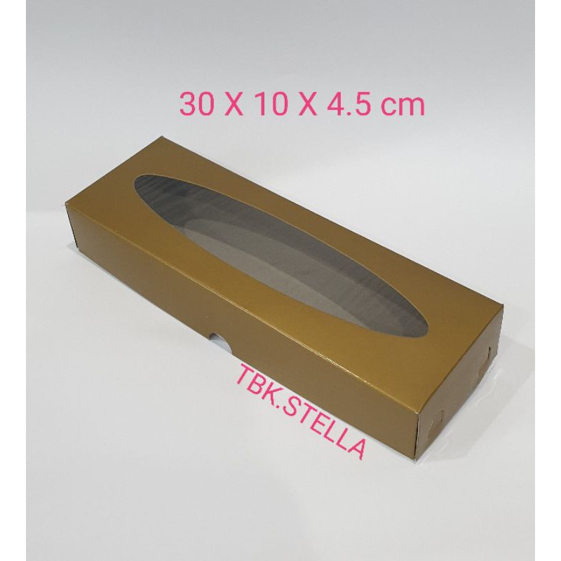 

KOTAK KUE DUS BOX GOLD/EMAS (30 x 10 CM)