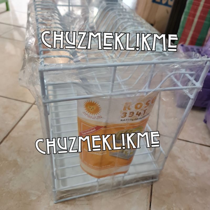 Rak piring serbaguna Rose 394-T (tray) susun 2/Rak piring Rose 394-T (ada nampan)/Rak piring dan gel