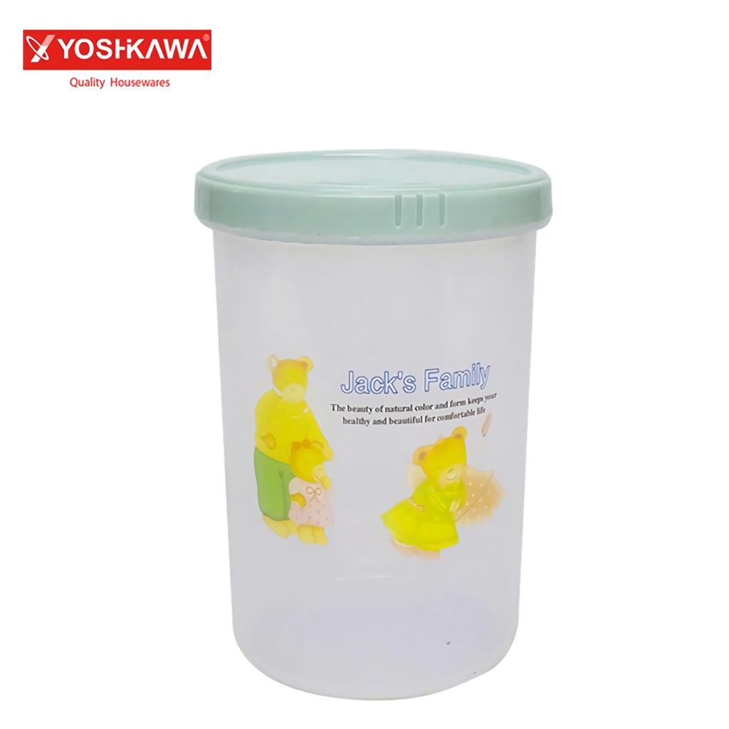 

YOSHIKAWA Toples Plastik 960 ML Food Container EVL-TX-16 Hijau