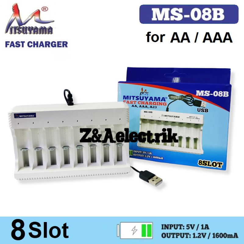 Charger Batrai 8 Slot MS-08B MITSUYAMA