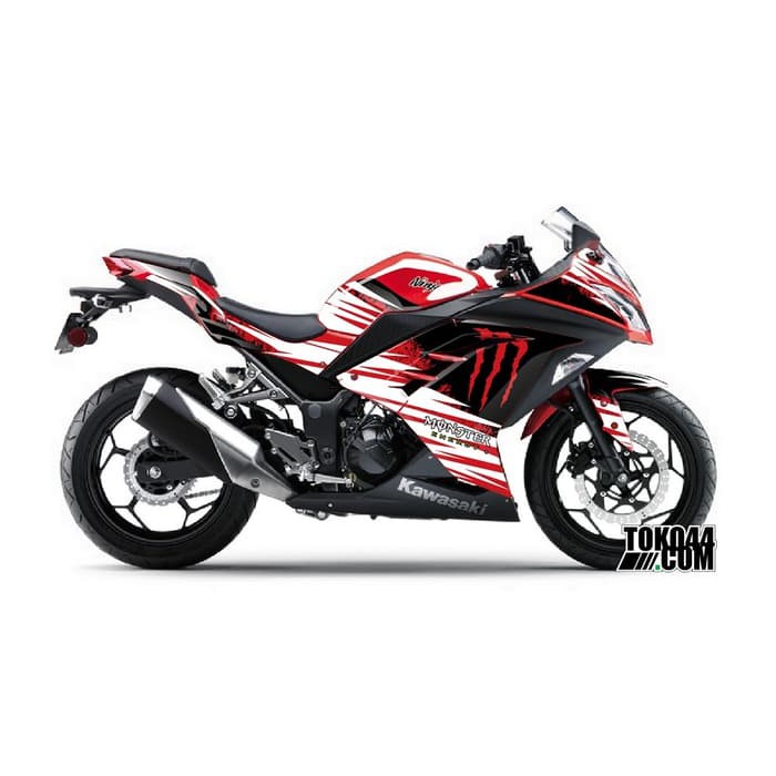 Jual Decal Sticker Modifikasi Kawasaki Ninja 250 Fi Merah - Monster