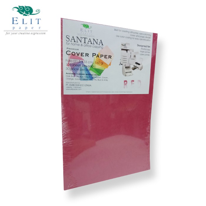 

Kertas Fancy Paper Santana Red Folio 160 GSM - 21,5cm x 33cm