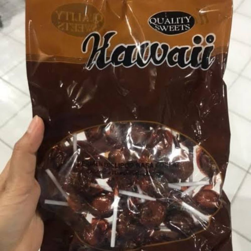 

permen jadul hawai hawaii lolipop coklat cokelat isi 40 pcs