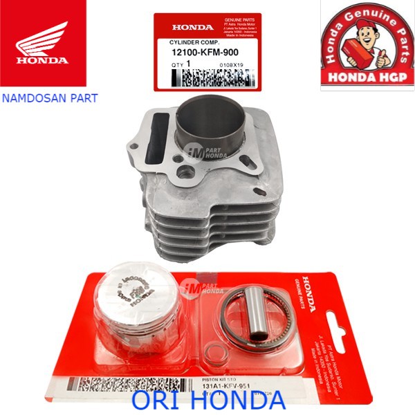 Ahm 12100-KFM-900 131A1-KFV-951 Blok Seher & Piston Kit STD Supra Fit Lama Fit New Legenda 2 Revo 10