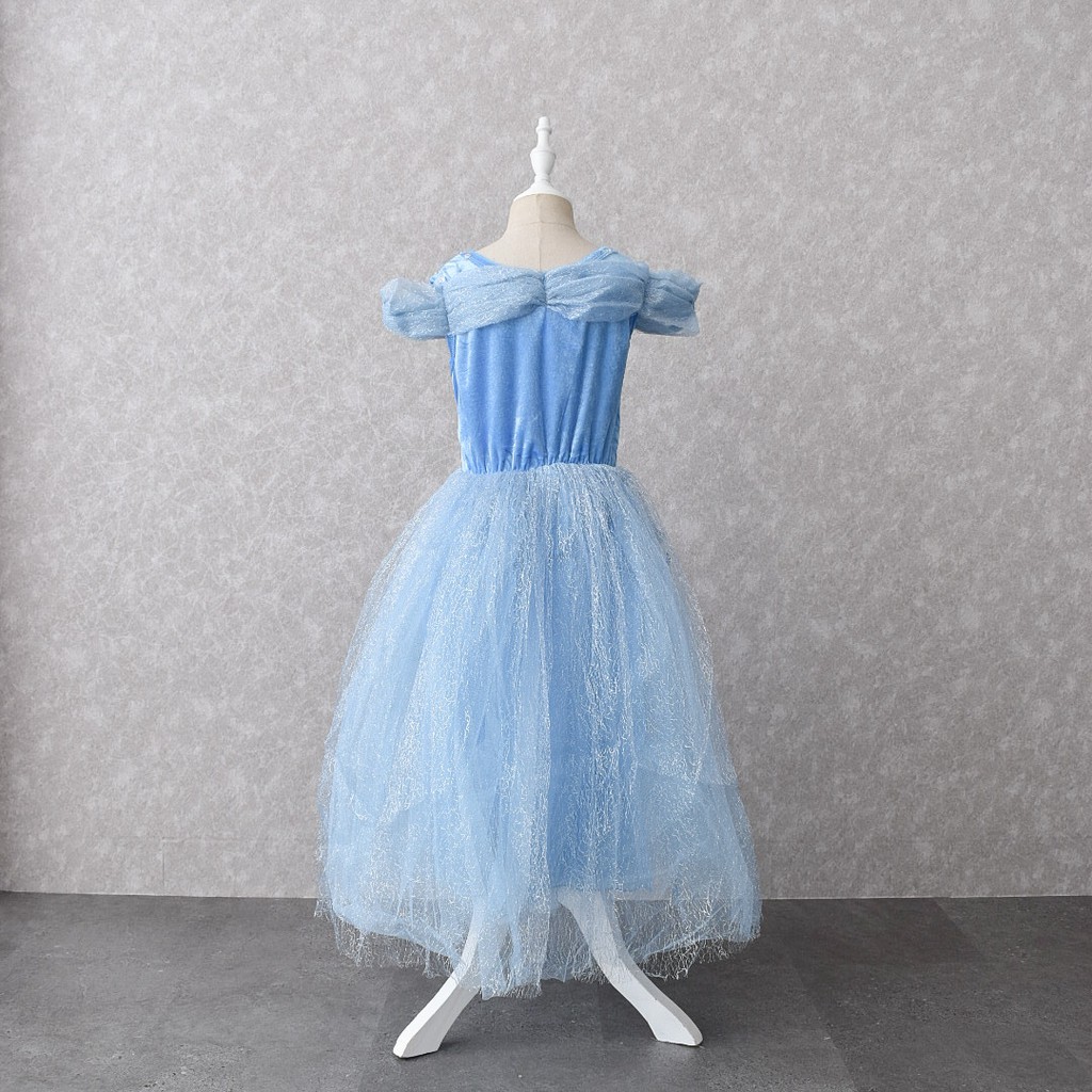 Cecilia Dress Anak Perempuan Kristal Brokat Kupu-kupu (C54)