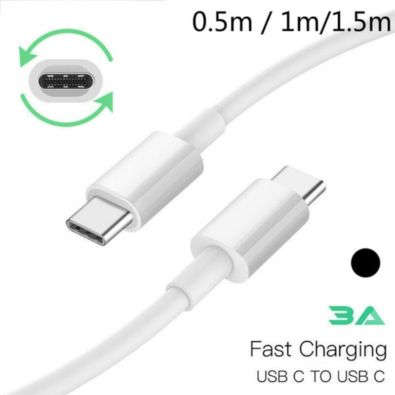 KABEL TYPE C KE TYPE C SUPPORT FASH CHARGING / KABEL DATA USB C KE USB C