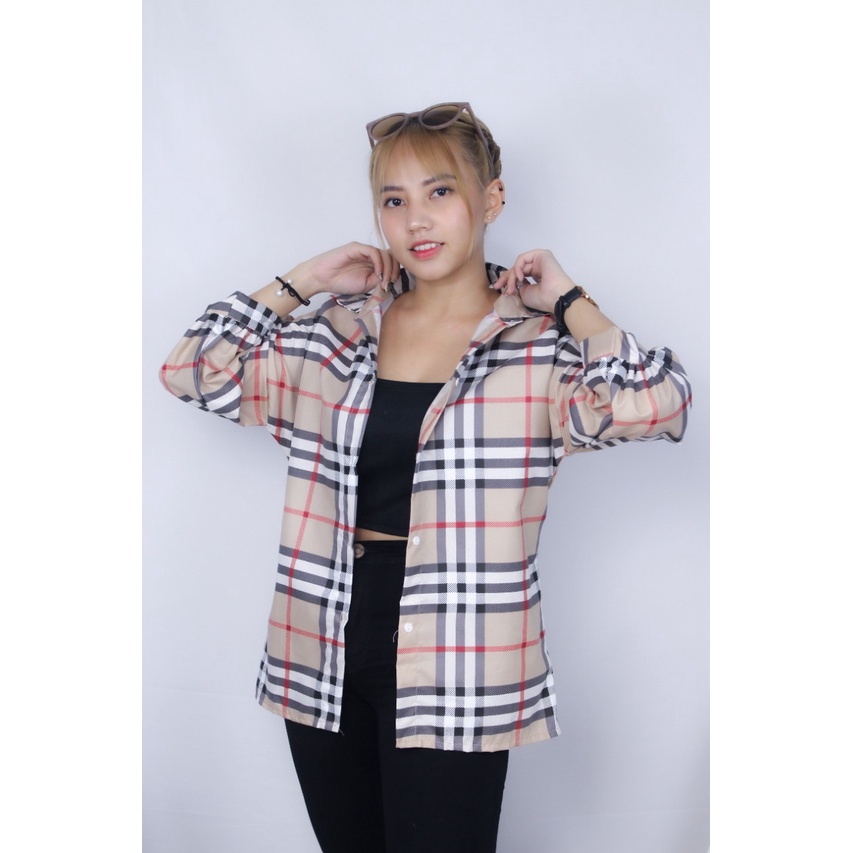 RX Fashion - Kemeja Guilen Oversize Shirt // Oslin Oversize -R1-BB- KTK BESAR-CREAM