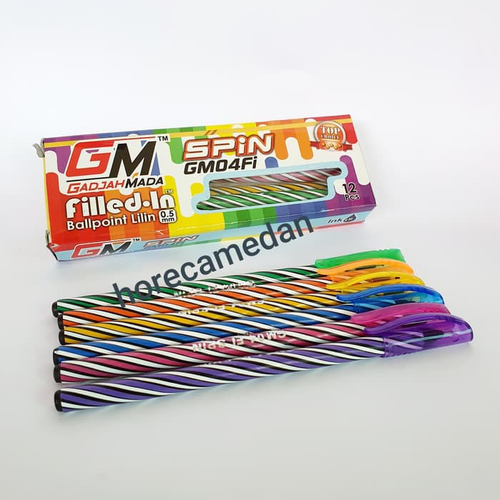 

Pulpen murah / Ballpoint murah plastik warna pelangi 0.5mm