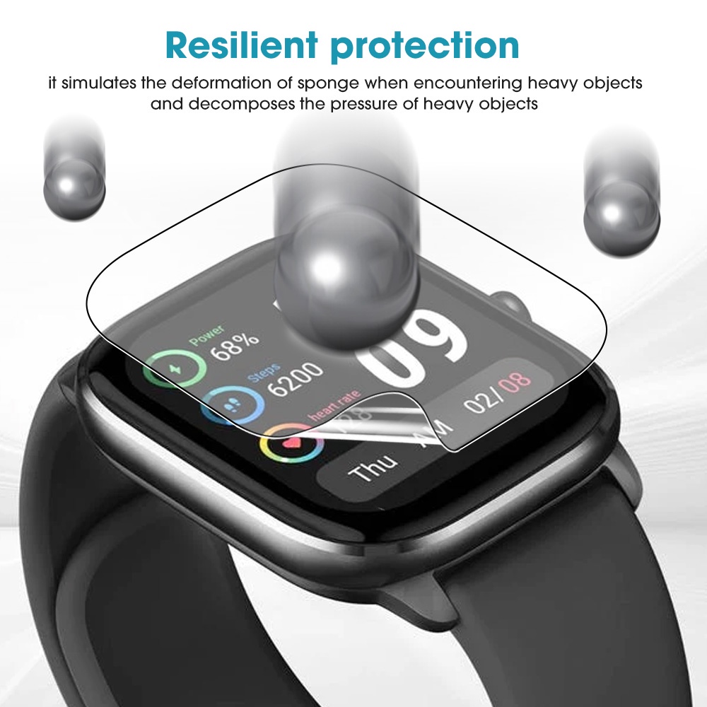 Film Hydrogel Pelindung Layar Smartwatch Huami Amazfit GTS 4 mini Full Cover Anti Gores / Sidik Jari