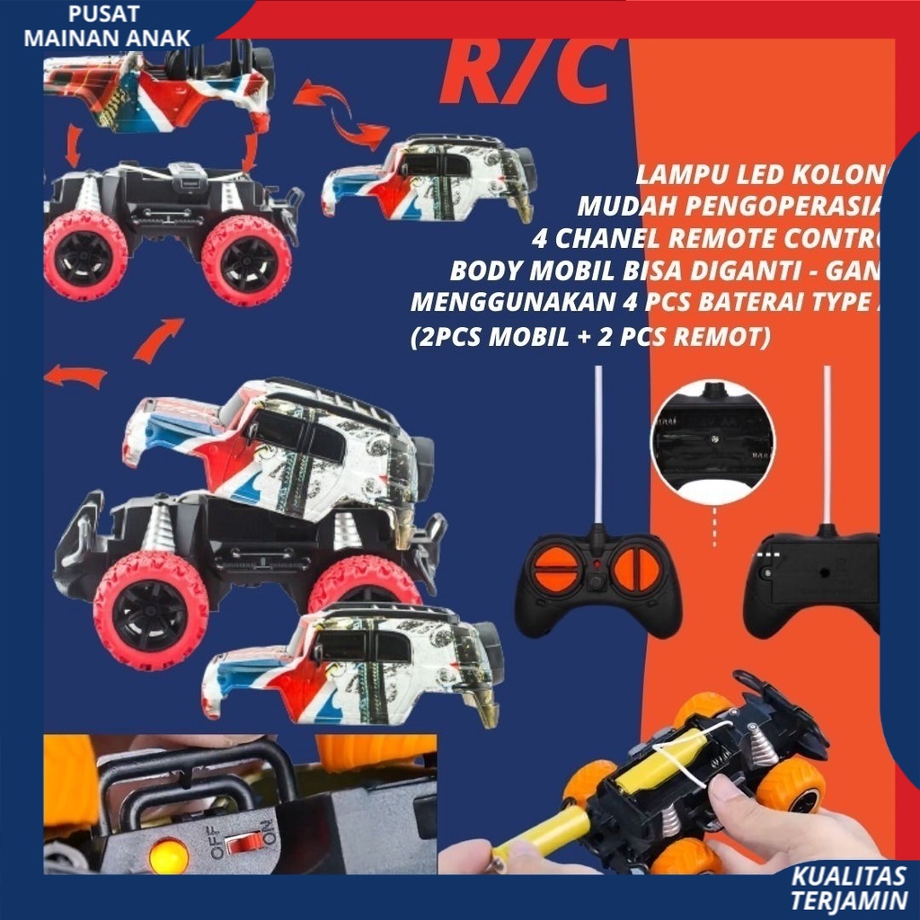 Mobil Remot Kontrol / Rock Crawler Mobil Jeep Remote Control Mini Climber / RC Offroad Termurah