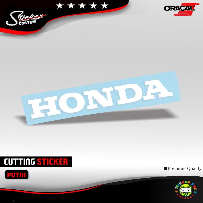 sticker tulisan honda 22 cm sticker motor honda cutting sticker