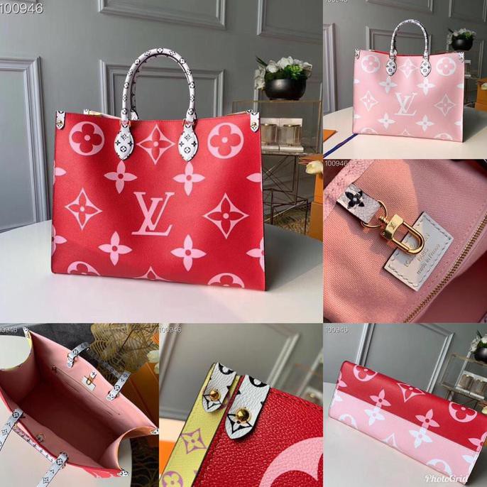 Diskon TAS TANGAN WANITA LOUIS VUITTON LV ONTHEGO TOTE HANDBAG HAND BAG ON SALE