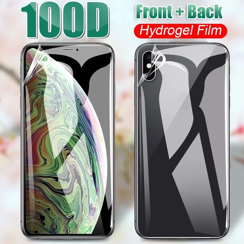 USAMS - HYDROGEL HYBRID ANTI GORES IPHONE X XS MAX XR FULL CLEAR SCREEN PROTECTOR BENING HD ORIGINAL