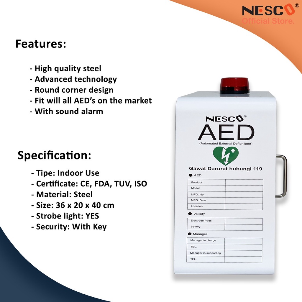 AED Cabinet WAP-812-M2B