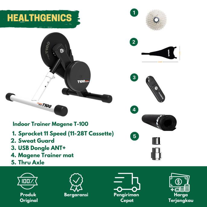 Magene T100 Semi Smart Trainer For Zwift Dan Onelap / Sepeda Statis