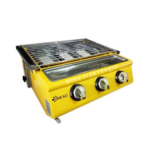 PEMANGGANG SOSIS 3 TUNGKU OMICKO KOMPOR PANGGANG 3 TUNGKU BBQ GRILLER