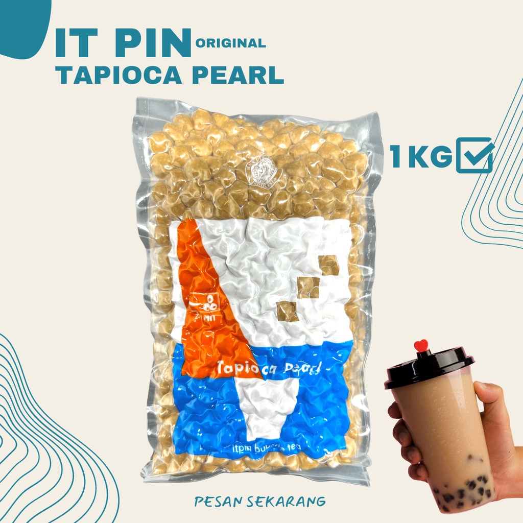 

ITPIN Original Tapioca Pearl / Topping Minuman Kekinian Kemasan 1 Kg