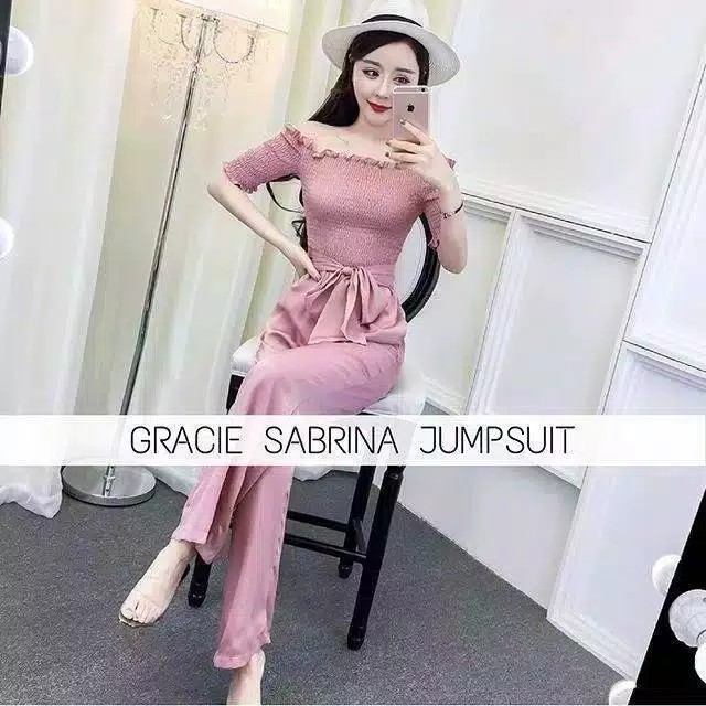 BarokahFashion - SABRINA KERUT MOSCREPE / JUMSUIT SABRINA