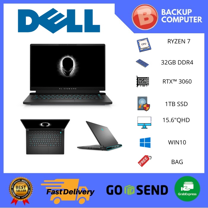 DELL ALIENWARE M15 R5 RYZEN 7 5800H 32GB 1TBSSD RTX3060 6GB W10+OHS