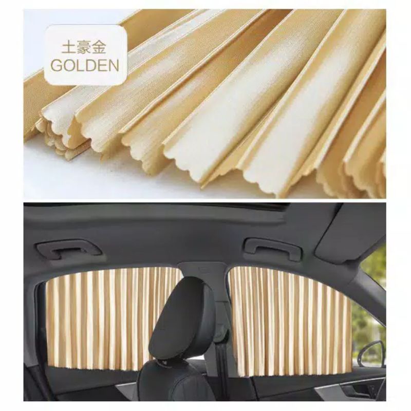 Tirai Jendela Kaca mobil 4 in 1 / Sunshade Tirai Magnet depan belakang 4 pcs s1