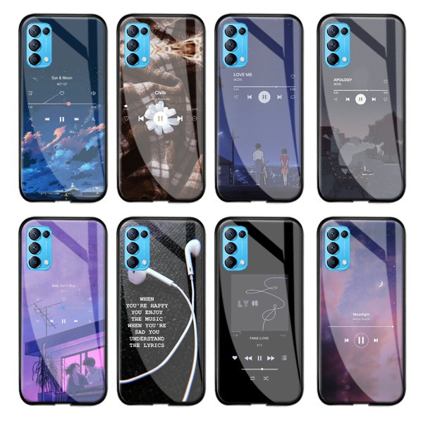 Softcase Kaca [M152] OPPO RENO 5 - Softcase Glass - Kesing Kaca - Mirror Case - Case Kaca OPPO RENO5
