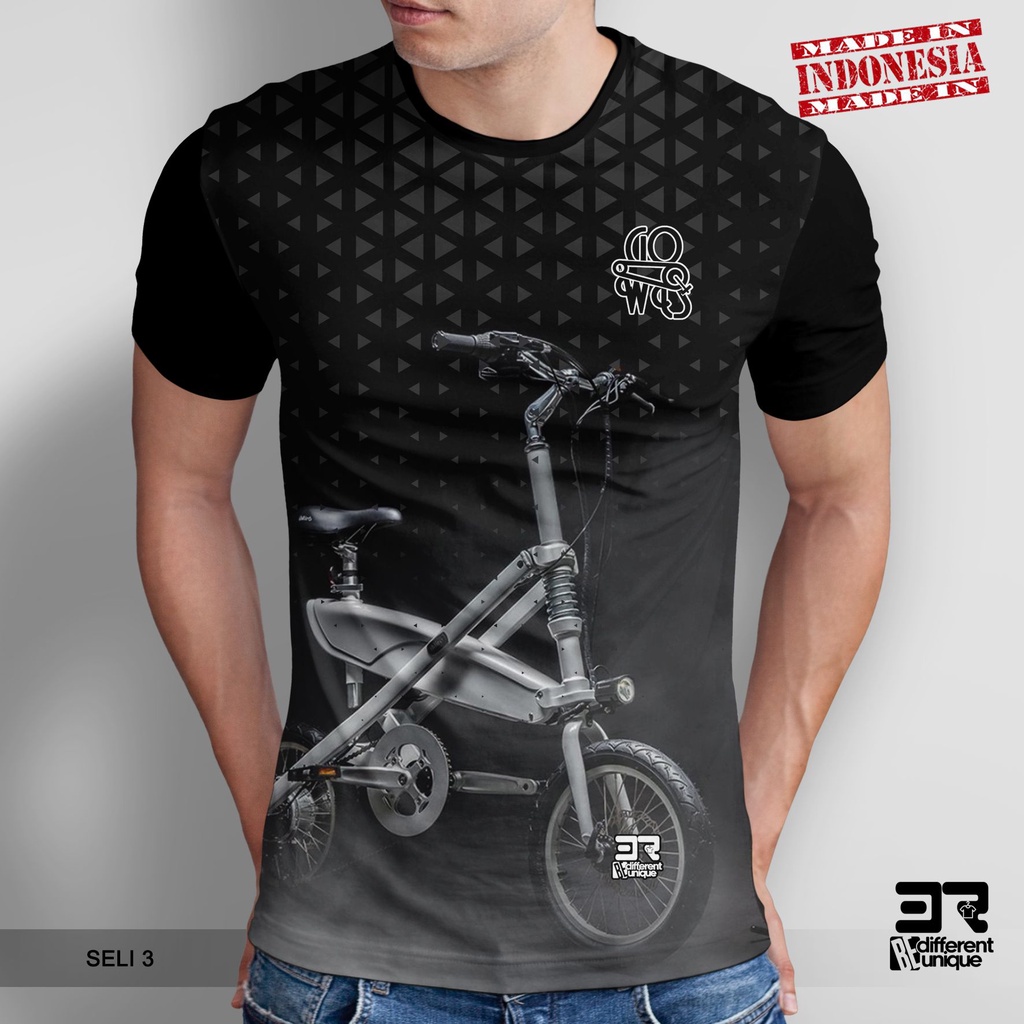 [ COD ] KAOS PRINTING GAMBAR SEPEDA LIPAT SELI 3 - BAJU DISTRO ORIGINAL MOTIF HOBI HOBBY SEPEDA GOES
