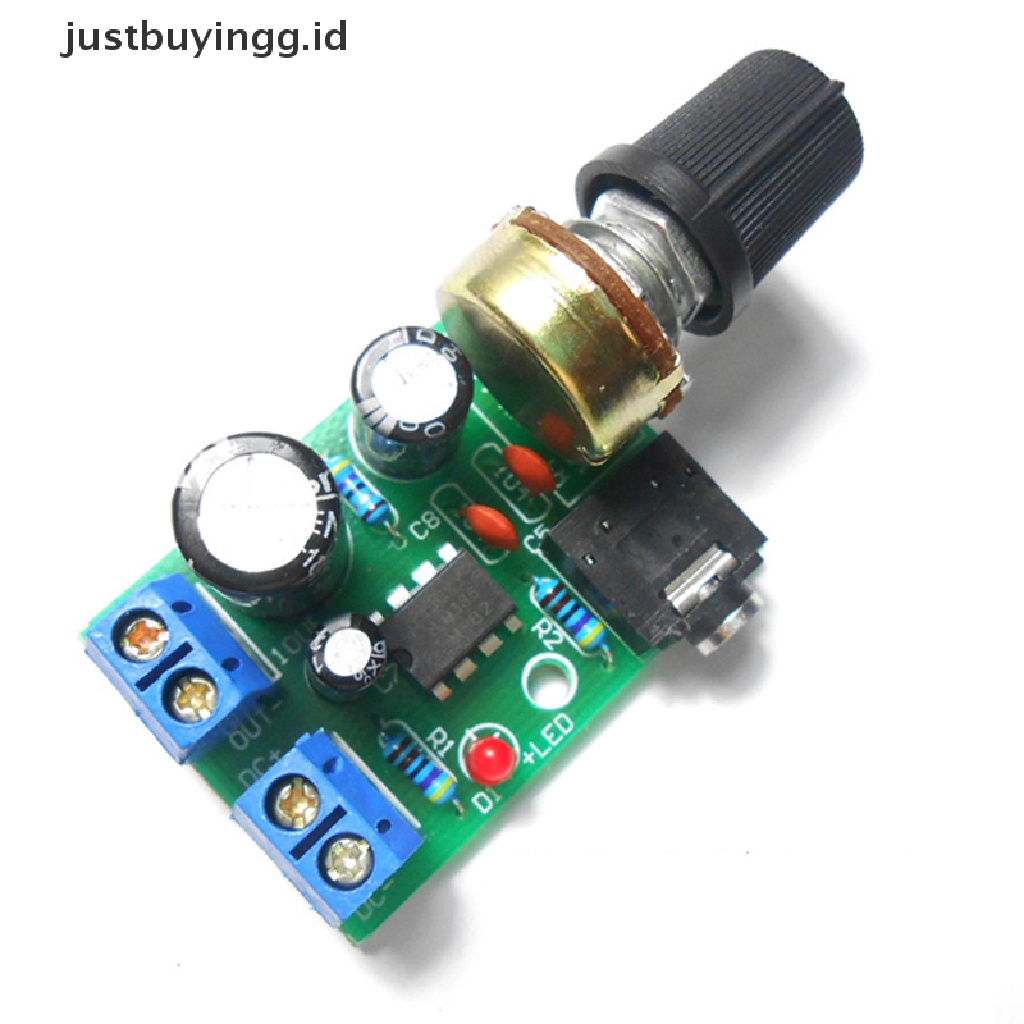 [justbuyingg.id] LM386 10W Audio Amplifier Board Mono 3.5mm DC 3-12V Volume Control ID