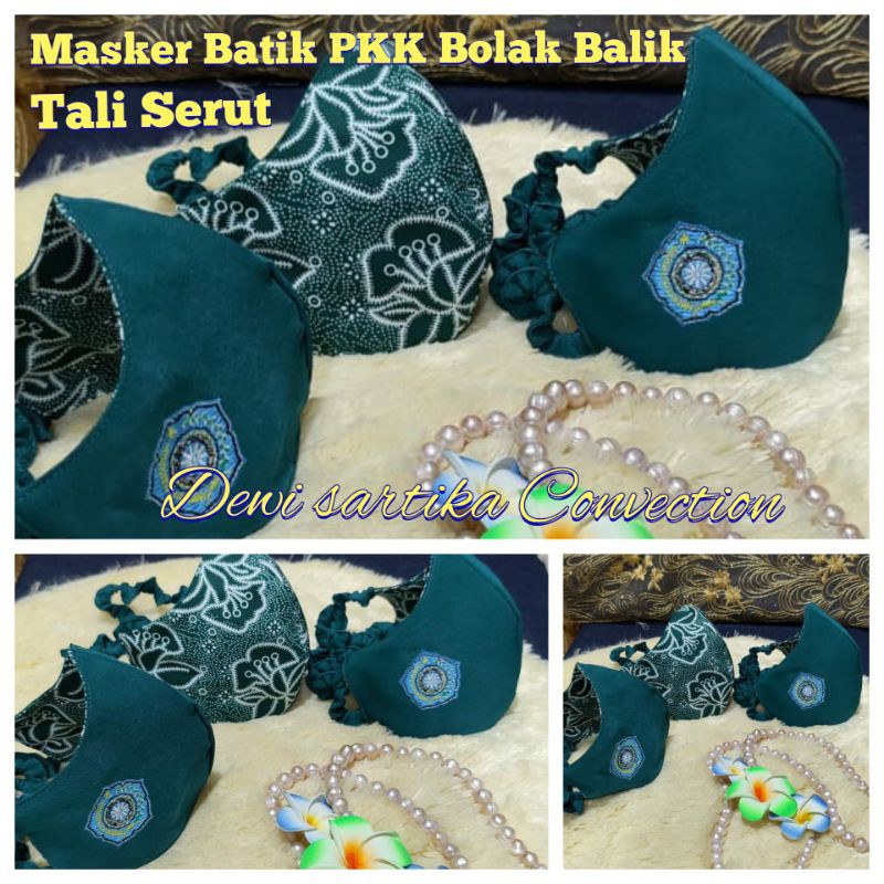 Grosir Masker batik PKK nasional 3ply 2in1