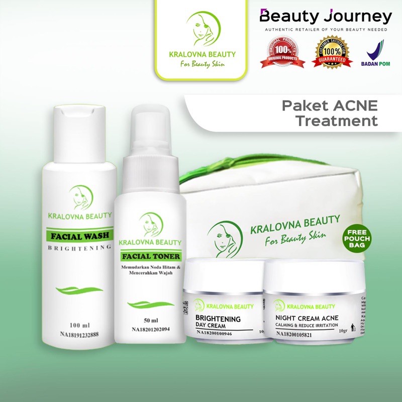 Skincare Jerawat Paket Acne Bopeng BPOM Untuk Wajah Berjerawat Berat Membandel Kralovna Beauty BSC