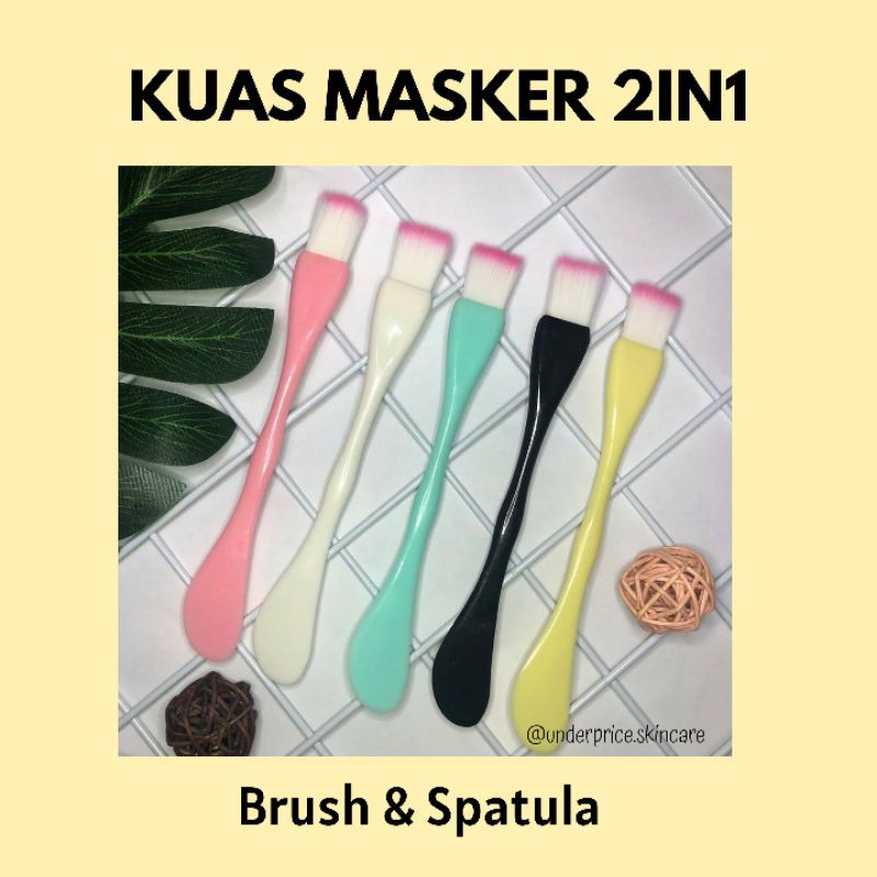 KUAS  MASKER 2 IN 1 BRUSH &amp; SPATULA