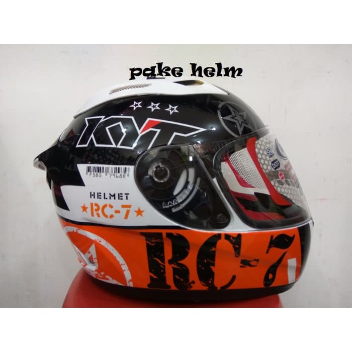 Untuk Anda HELM KYT RC 7 RC SEVEN WHITE BLACK ORANGE RC7
