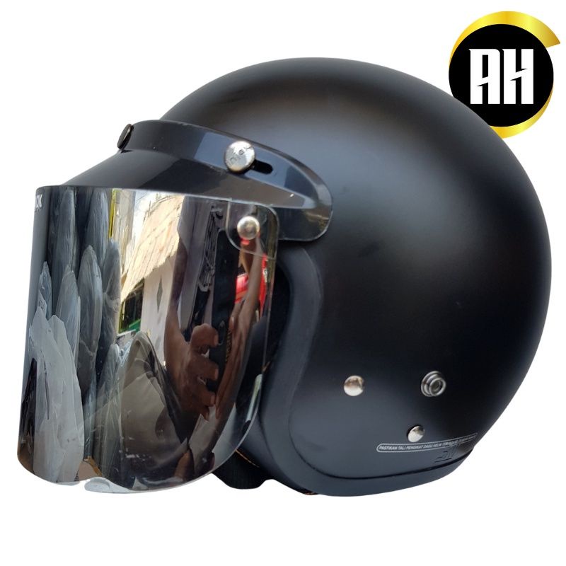 HELM BOGO DEWASA ORIGINAL DAG KACA DATAR STANDARD SNI