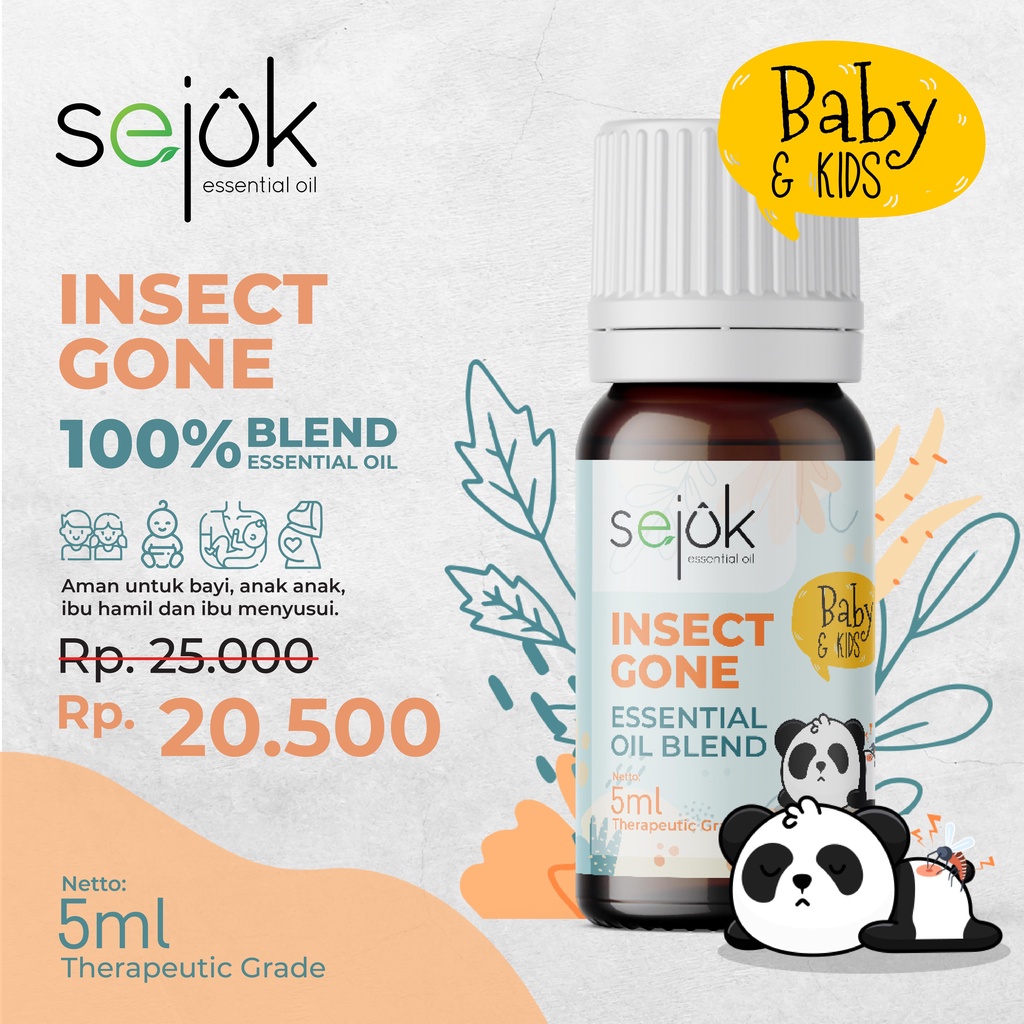 SEJUK Baby Kids Insect Gone Essential Oil / Anti Nyamuk Anak - 5ml