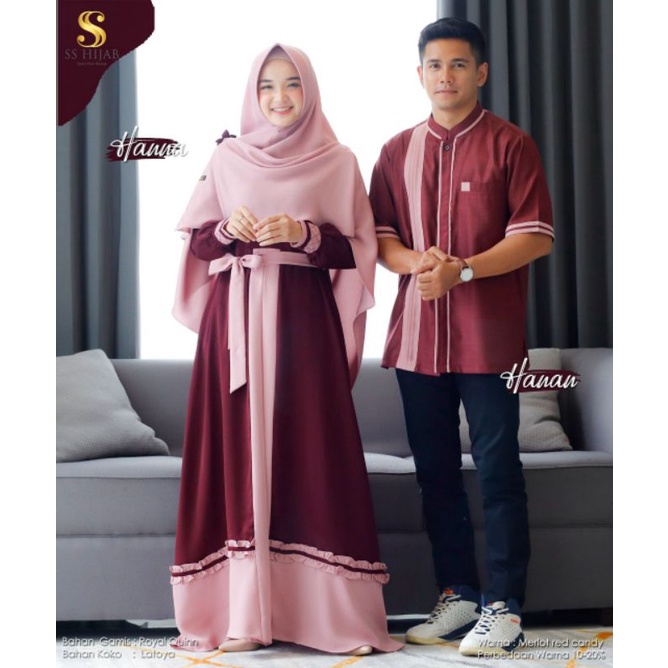 Hanan Hanna Ss Hijab (Only Merlot Red Candy)