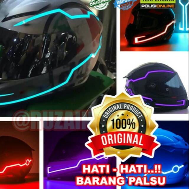 Fmfit lampu led sein strip untuk helm motor waterproof led helmet motorcycle