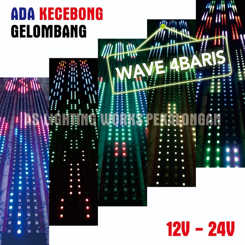 Lampu strobo kaca 4baris terbaik supper rapi mode TIKTOK, LED RAPAT BLACK PCB 12/24v mobil truk bus