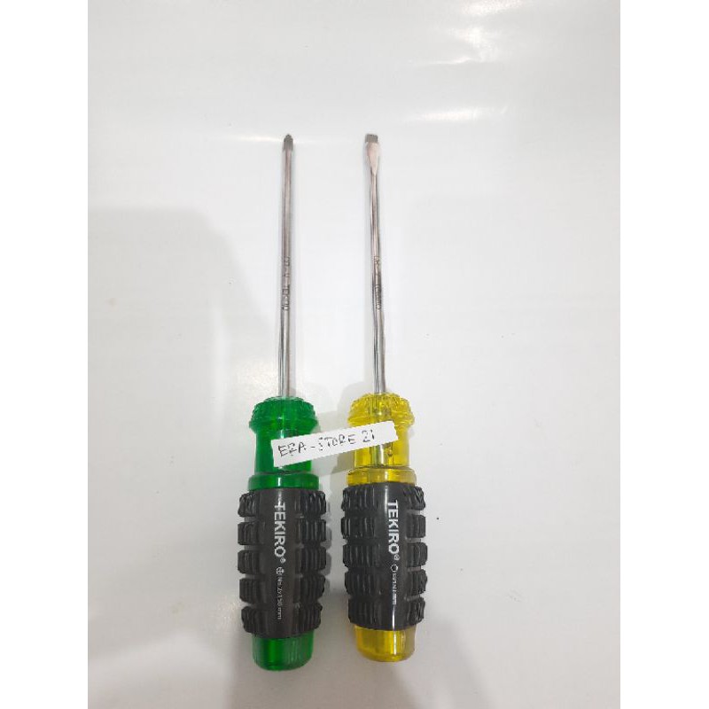 SEPASANG OBENG TEKIRO GAGANG KARET 6 IN OBENG TEKIRO PLUS MIN