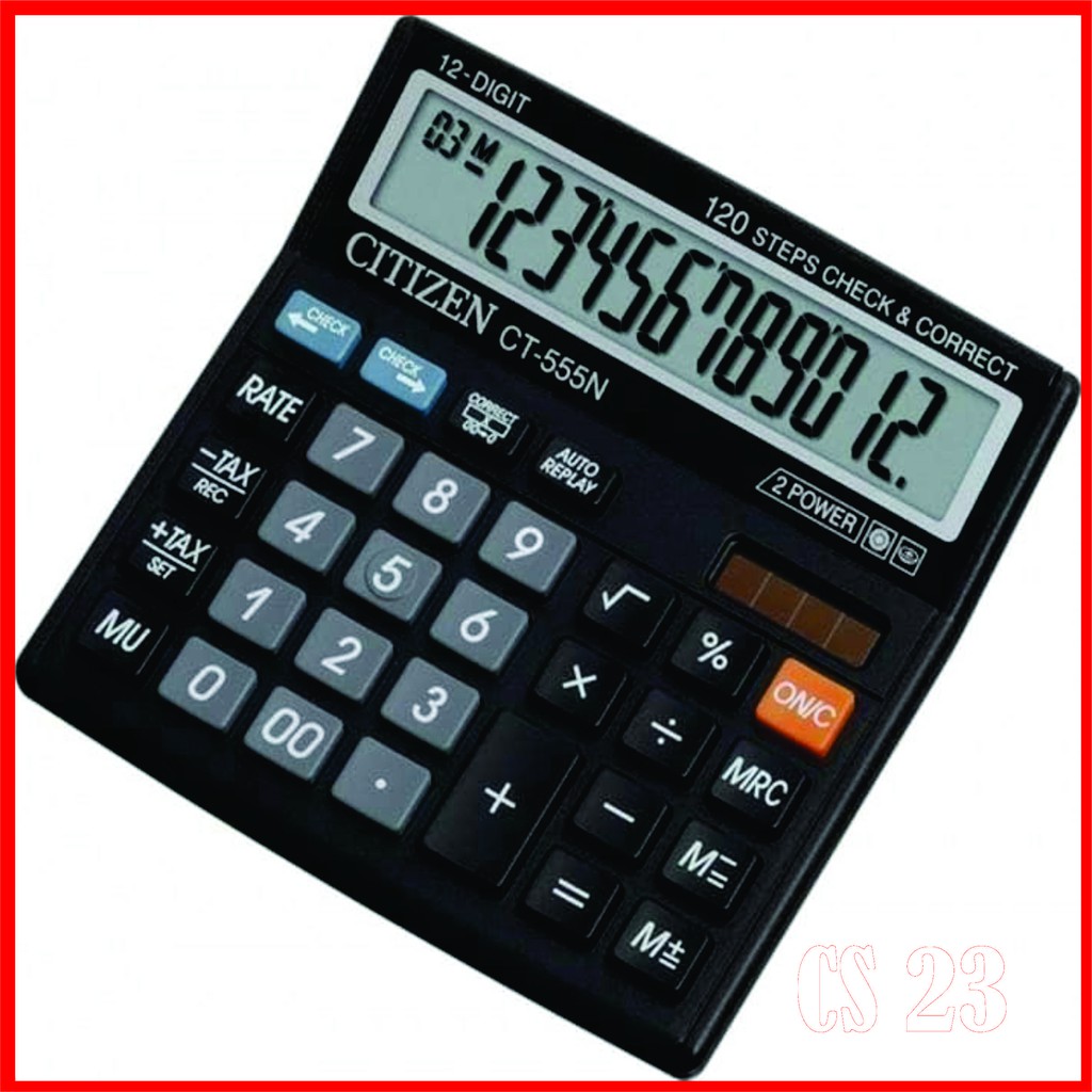 

Kalkulator Citizen CT-555N / CT 555 N / Tax Calculator / Mark Up Calculation