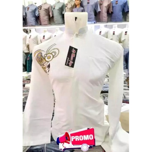 Kemeja Koko BORDIR SALE [COD] Bayar di Tempat | Koko Pria Lengan PANJANG Terbaru Super Adem | Baju K