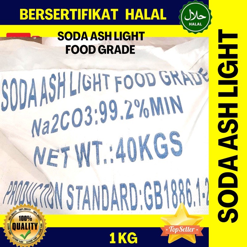 Soda Ash Light Food Grade 1kg / Air Abu / Soda Abu / Sodium Carbonate