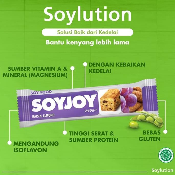 

SOYJOY RAISIN ALMOND 30 gr - ( HARGA 1 BOX ISI 12 pcs )
