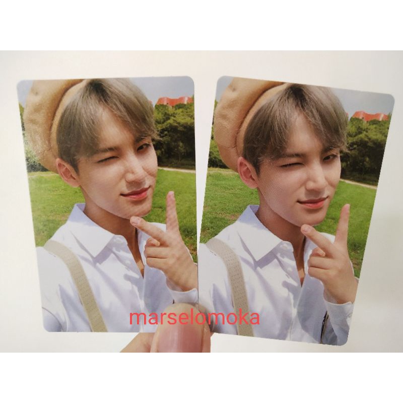 wtt /wts seventeen official pc photocard beret mingyu an ode hope ver wonwoo jeonghan baret green ta