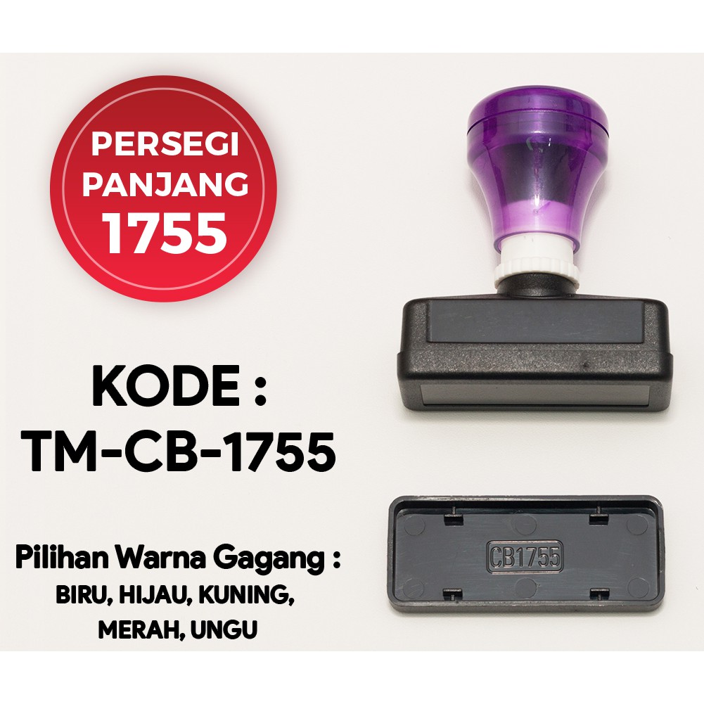 

GROSIR Gagang Stempel Flash PERSEGI PANJANG 1755 (17x55mm) -TM-CB-1755