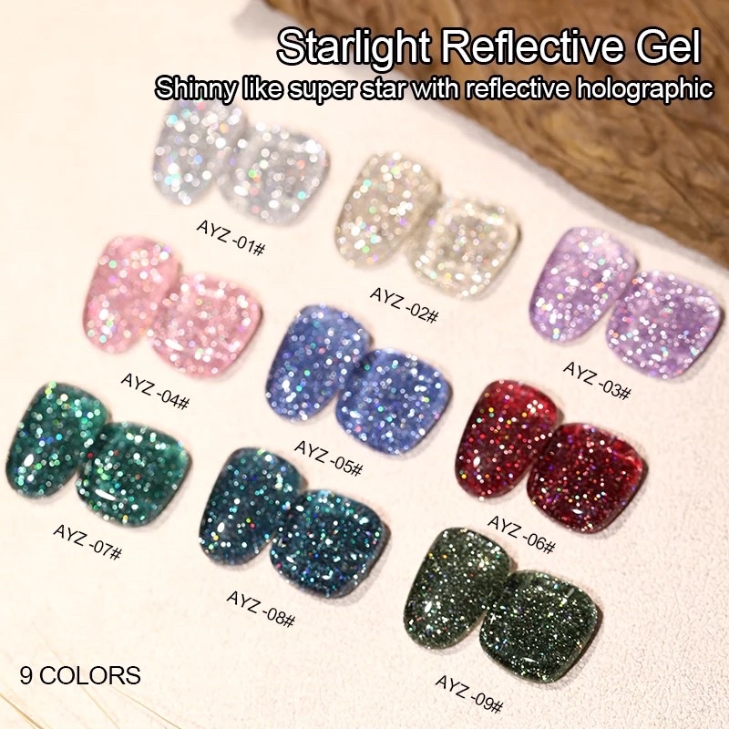 [FLASHES] AYZ Starlight NAILS POLISH GEL KUTEK GEL 15ml Soak Off UV Gel